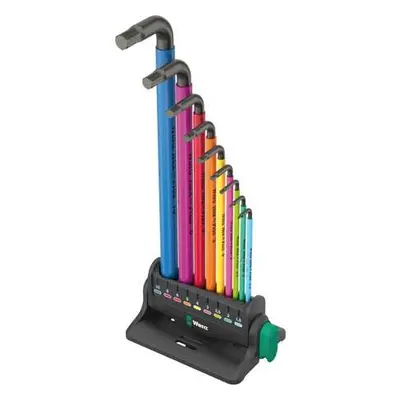 Wera 133165 Zástrčné klíče inbus 950/9 Hex-Plus Multicolour 3, BlackLaser (Sada 9 dílů)