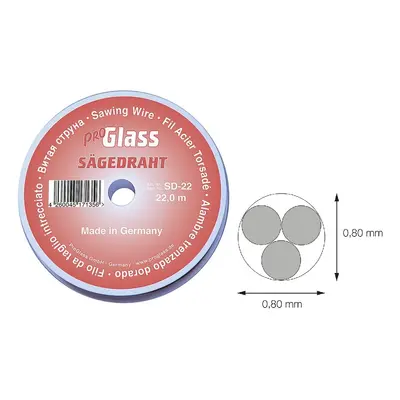 Řezací drát na autoskla, průměr 0.80 mm, 22 m - ProGlass SD-22