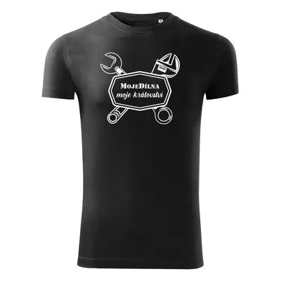 MDtools Tričko "MojeDílna moje království" (MojeDílna.cz), unisex, různé velikosti Velikost: XXX