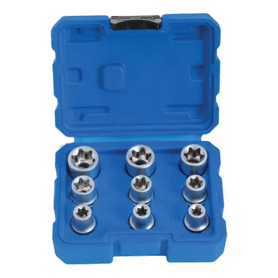 Hlavice 1/2” nástrčné TORX-E, vel. E10-E24, sada 9 ks - SATRA