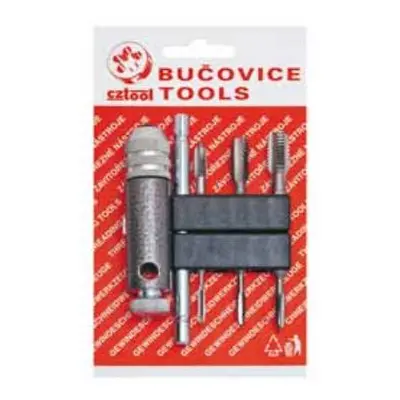 Závitové bity M4 - M12 HSS se závitníkovou ráčnou, sada 7 ks - Bučovice Tools