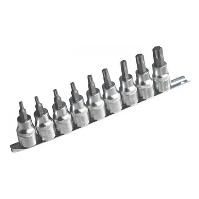 Zástrčné hlavice TORX 1/2", T20 - T60, sada 9 kusů na liště - ASTA