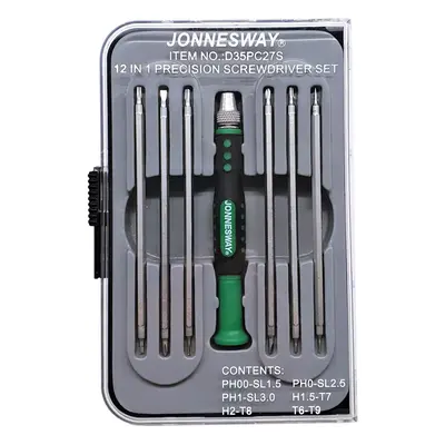 Sada šroubováků na jemnou mechaniku (PH, PL, TORX, IMBUS), 7 ks - JONNESWAY D35PC27S