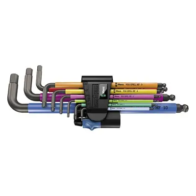 Wera 022210 Sada šestihranných klíčů Wera 950/9 Hex-Plus Multicolour HF 1 s přidržovací fu