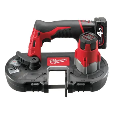 Aku pásová pila 12 V, 2 baterie 4,0 Ah a nabíječka - Milwaukee M12 BS-402C