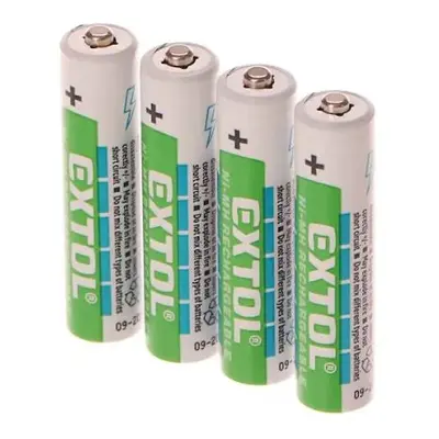 Baterie nabíjecí 1,2V AAA (HR03), 1000mAh, NiMh, 4 kusy - EXTOL ENERGY EX42060