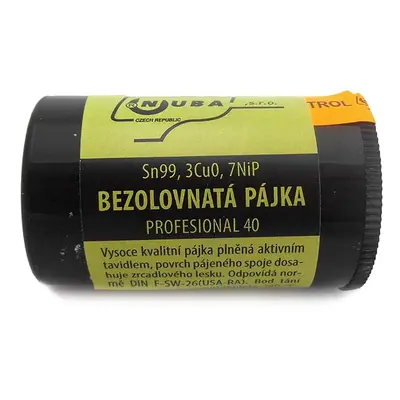 NUBA Pájecí cín Sn99, 3Cu0, 7NiP - 40 g