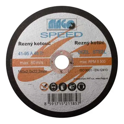 Řezný kotouč na kov 180x2,0x22mm MAGG SPEED