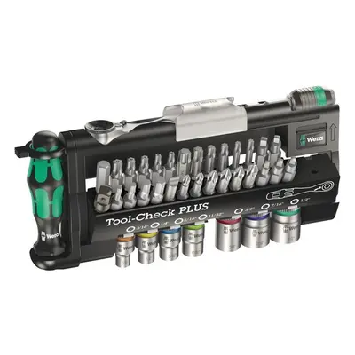 Wera 056491 Palcová sada bitů + 1/4" ráčna Zyklop + držák Tool-Check PLUS, 39d.