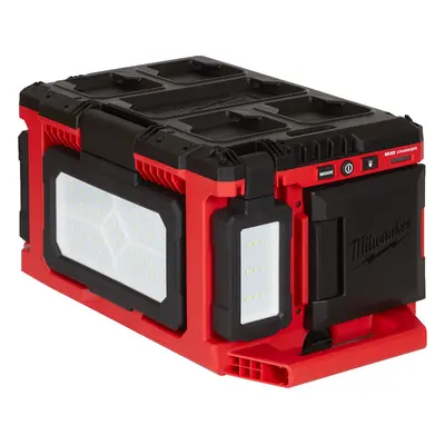 Aku lampa LED 18V 3000 lm, otočné hlavy, s nabíječkou - Milwaukee M18 POALC-0 Packout