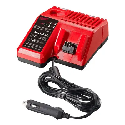 Nabíječka baterií Li-Ion 12V, 14V a 18V, 2 porty, do auta - Milwaukee M12-18 AC