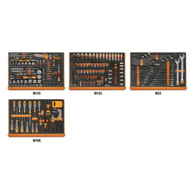 Sada modulů - 273 ks nářadí pro opravu automobilů, 4 pěnové EVA moduly - Beta Tools