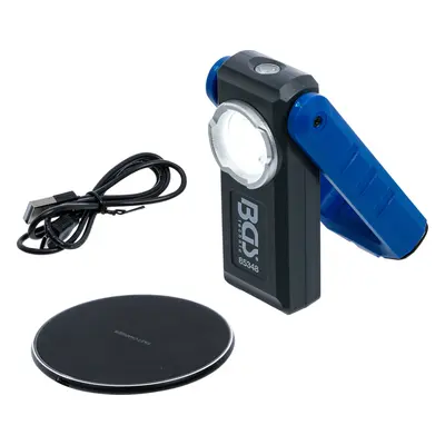 BGS technic Dílenská montážní lampa LED COB, nabíjecí USB a indukce, s magnetem a hákem - BGS 85