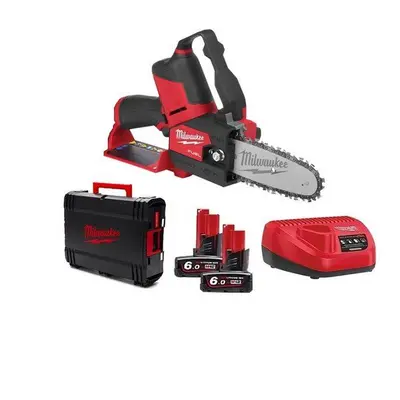 Aku prořezávací pila 12 V, 2 baterie 6,0 Ah a nabíječka - Milwaukee M12 FCHS-602X Hatchet