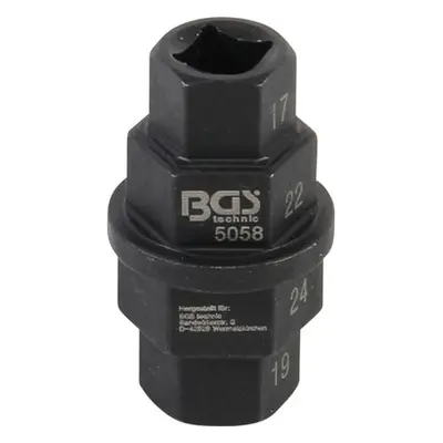 BGS Technic BGS 5058 Speciální hlavice 3/8" pro motocykly. 6hran 17 - 19 - 22 - 24 mm