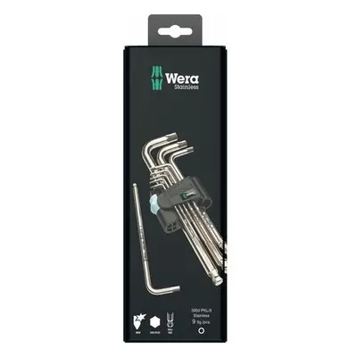 Wera 073544 Zástrčné klíče inbus 3950/9 Hex-Plus Stainless 1 SB, nerezové (Sada 9 dílů)