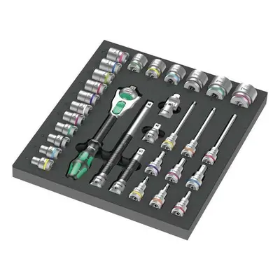 Wera 150112 Ráčnová sada Zyklop 1/2" 8000 C typ 9722 v pěnové vložce Set 1 (Sada 31 dílů)