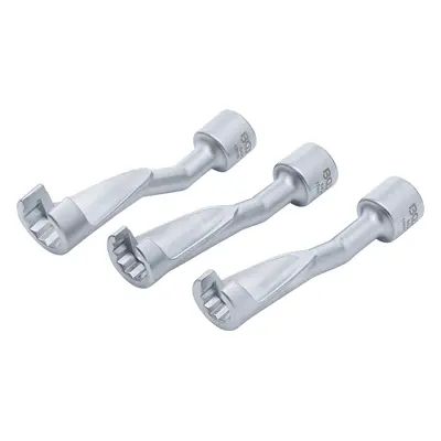 BGS technic Otevřené očkové klíče na vstřikovací potrubí, 1/2", 14, 17, 19 mm, na liště - BGS 84