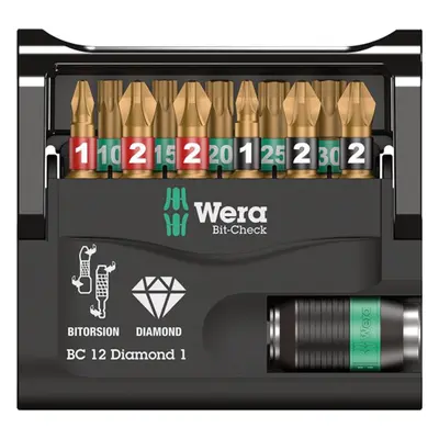 Wera 057421 Bity Bit-Check 12 Diamond 1 s držákem 889/4/1 K (Sada 12 dílů)