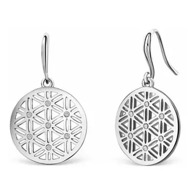 CRYSTalp Módní náušnice s krystaly Flower of Life 40086.CRY.R