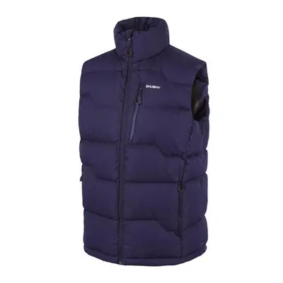 Husky Pánská péřová vesta na zip Deep M dark blue L