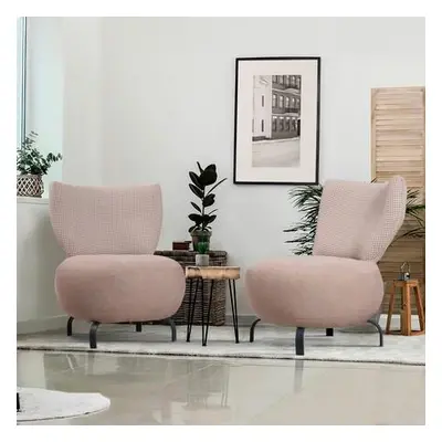 Atelier del Sofa Wing Chair Set Loly Set - Salmon