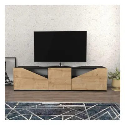 Hanah Home TV Stand Carson - Anthracite, Oak AnthraciteOak