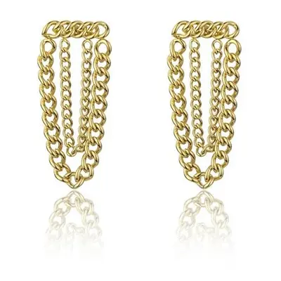 Marc Malone Krásné pozlacené náušnice Celine Gold Earrings MCE23134G