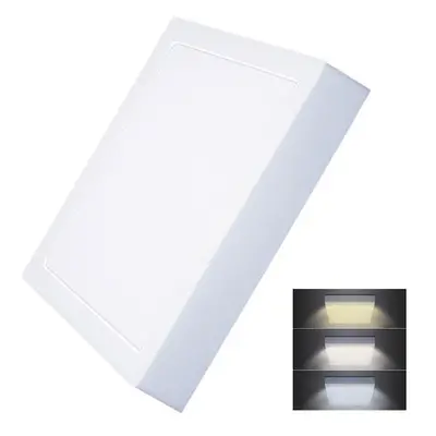 Solight WD175 LED mini panel CCT, přisazený, 24W, 1800lm, 3000K, 4000K, 6000K, čtvercový