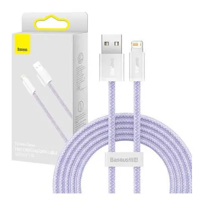 Dynamický kábel Baseus USB do Lightning, 2,4 A, 2 m (fialový)