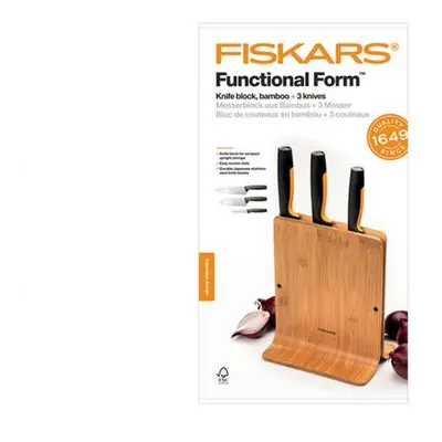 Fiskars Functional Form Bambusový blok 3 nože 1057553