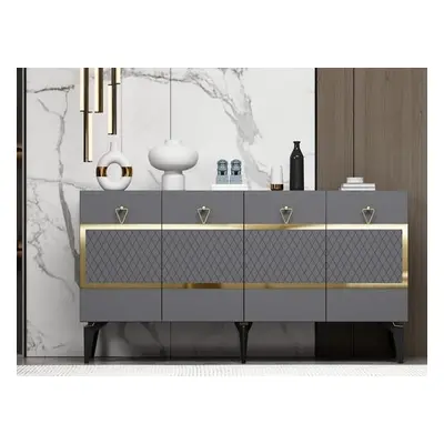 Hanah Home Console Ipek - Anthracite, Gold AnthraciteGold