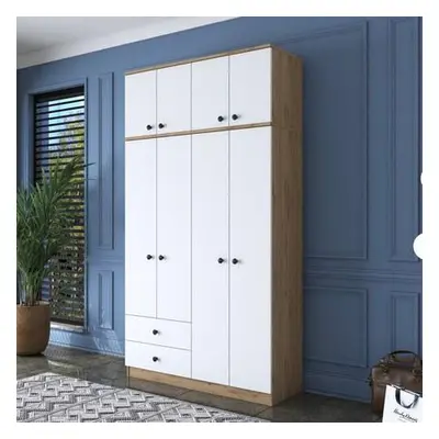 Hanah Home Wardrobe BA121 - 2696 WalnutWhite