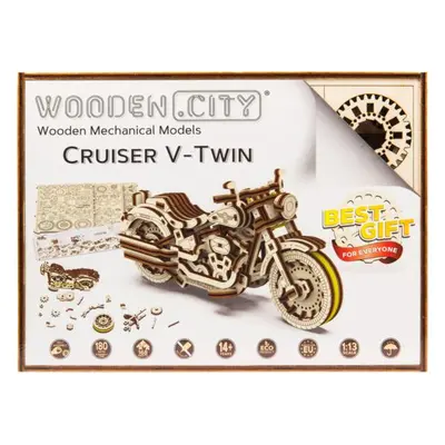 WOODEN CITY 3D puzzle Motocykl Cruiser V-Twin 168 ks