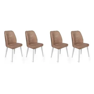 Hanah Home Chair Set (4 Pieces) Dallas-583 V4 MinkWhite