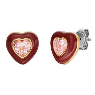 Fossil Srdíčkové náušnice s krystaly Candy Hearts JA7228710