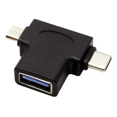 PremiumCord Adaptér USB-A na USB-C + micro USB-B, kur31-12