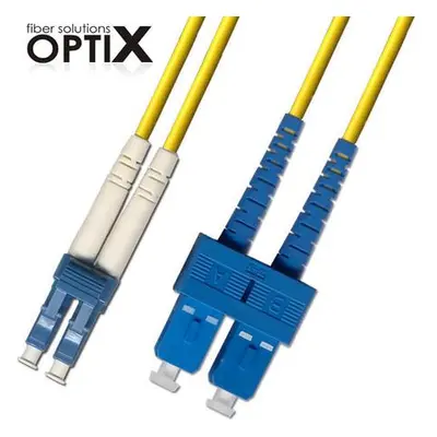 OPTIX LC/UPC-SC/UPC Optický patch cord 09/125 15m G657A