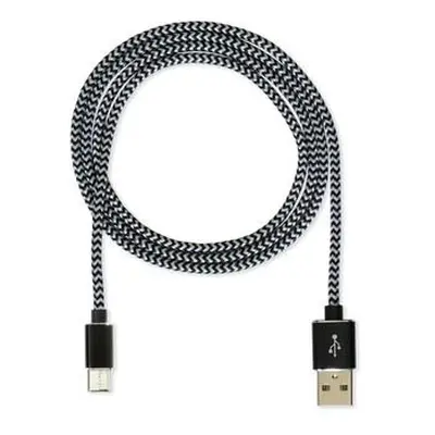 CUBE1 nylon datový kabel USB > USB-C, 1m, Black