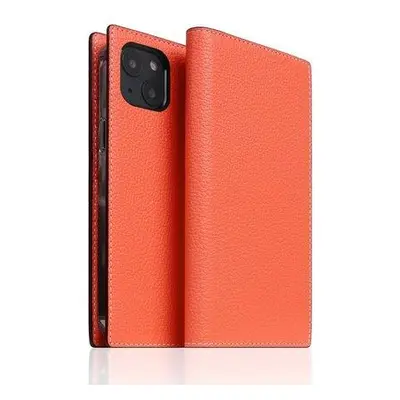 SLG Design puzdro D8 Neon Full Grain Leather Diary pre iPhone 14 - Coral