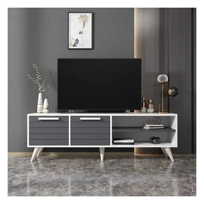 Hanah Home TV Stand Noyan - White, Anthracite WhiteAnthracite