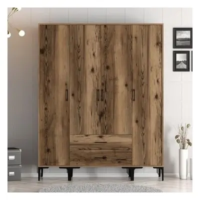 Hanah Home Wardrobe Kumsal STS - Walnut