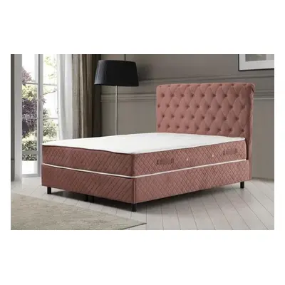 Hanah Home Double Mattress, Base & Headboard Sonata Set 150 x 200 v3 - Dusty Rose