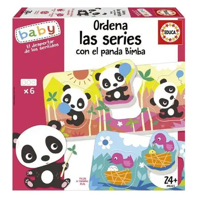 EDUCA Baby vkládačka Panda Bimba a kamarádi 6x3 dílky