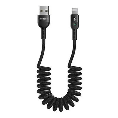 Kabel USB-Lightning, Mcdodo CA-6410, pružinový, 1,8 m (černý)