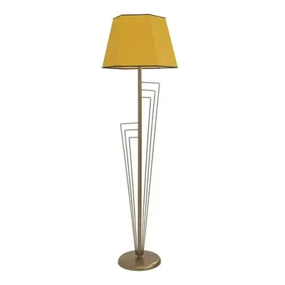 Opviq Floor Lamp Kelebek Eskitme Lambader Prizma Hardal Abajurlu Copper