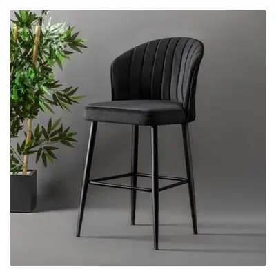 Hanah Home Bar Stool Set (4 Pieces) Rubi - Black