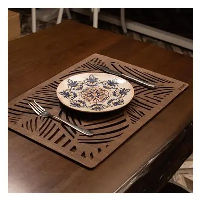 Hermia Table Mat Set (6 Pieces) Plane - Wenge