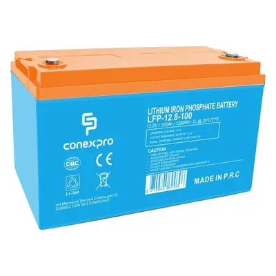 Baterie Conexpro LFP-12.8-100 LiFePO4, 12V/100Ah, M8, LFP-12.8-100