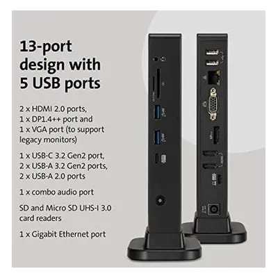 Kensington SD4849P USB-C Triple Video Dock - EU, K37060EU